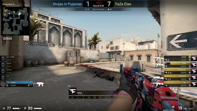 CS:GO POV Demo FaZe NiKo (22/8) vs NiP (de_dust2) смотреть онлайн