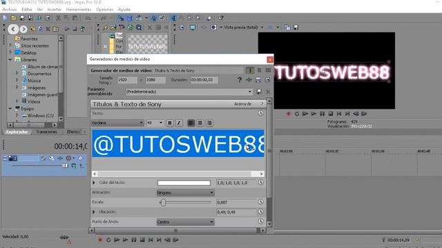 Efecto Texto Similar Plugin Saber Sony Vegas tutorial смотреть онлайн