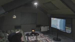 Кино на большом экране в палатке| Уют как дома
