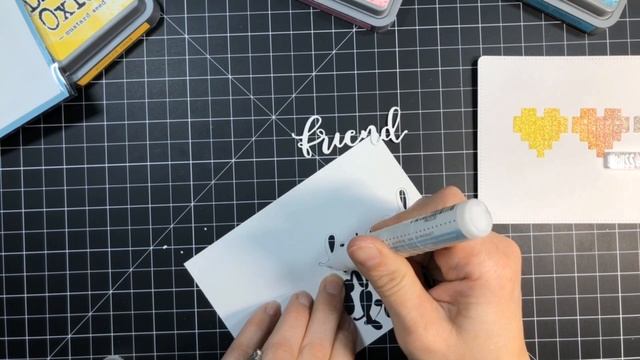 Distress Oxide Blending and Glimmer Paste | I Miss You Friendship Card