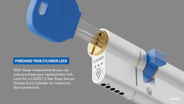 How to Measure  Install a Euro Cylinder Lock - CAVEO TS007 3 Star Snap Secure Dimple Euro Cylinder