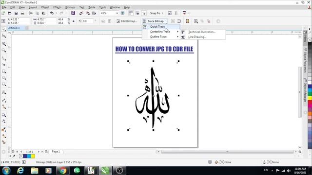 How to convert jpg to cdr file II jpg to cdr II смотреть онлайн