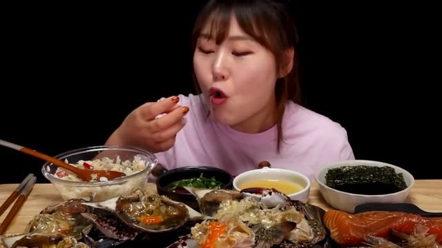 ASMR Mukbang L 오랜만의 장특집! 간장게장, 간장새우, 간장연어, 간장전복~ 밥 다 도둑맞음 (^^*)
