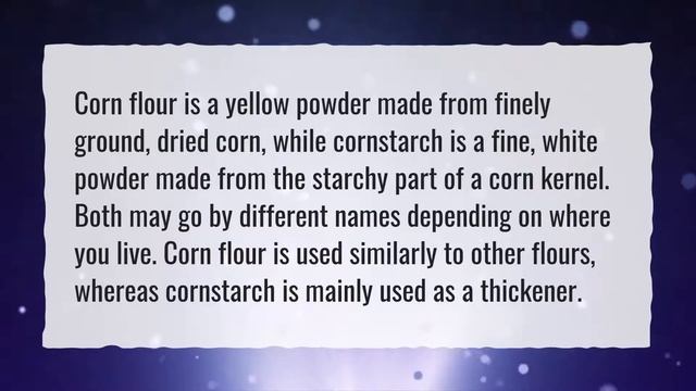What does cornstarch do in baking? смотреть онлайн