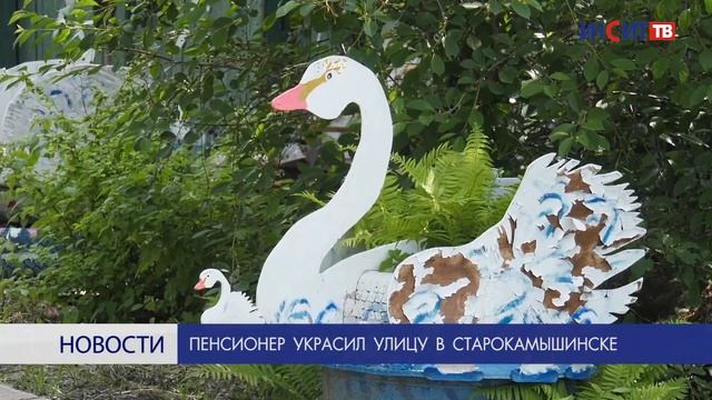 Пенсионер украсил улицу в Старокамышинске смотреть онлайн