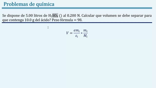 Hallar el volumen de H2SO4 al 0.2 normal que contenga 10 g de soluto смотреть онлайн