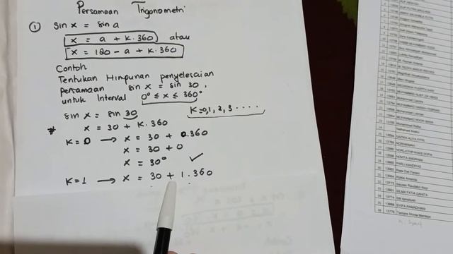Persamaan Trigonometri sin x = sin a смотреть онлайн
