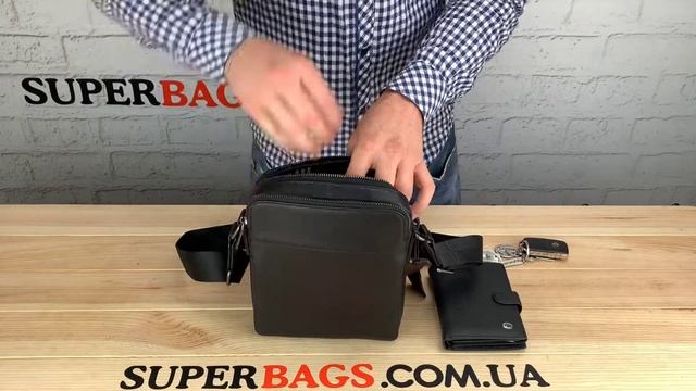 Обзор на мужской кожаный мессенджер Tiding bag (52399) смотреть онлайн