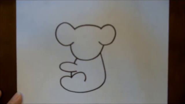 How to Draw a Koala Bear Cartoon Simple Beginners Tutorial смотреть онлайн