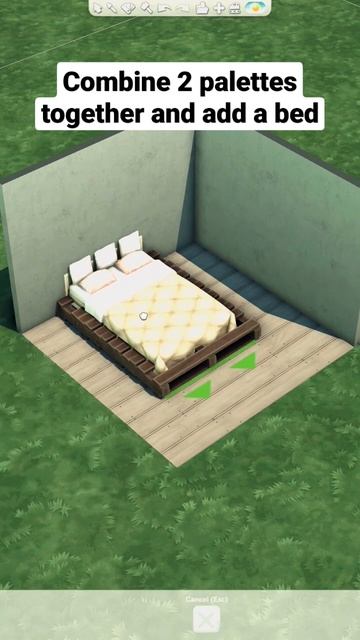 How to make a palette bed in the Sims 4!? - no CC or mods! #simstutorial #thesims #simsshorts #shor смотреть онлайн