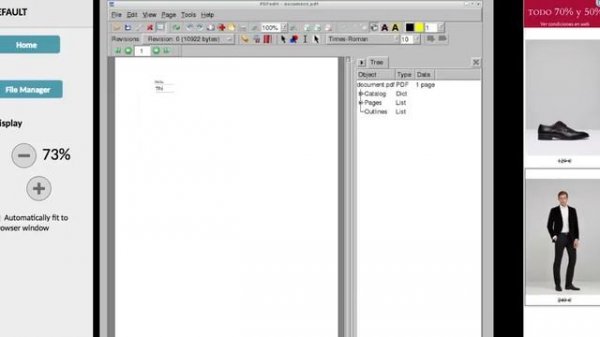 PdfEdit online editor for PDF files