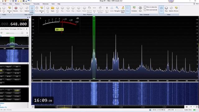 648 kc Caroline on my AirSpy HF+ with loop antenna from LZ1AQ смотреть онлайн