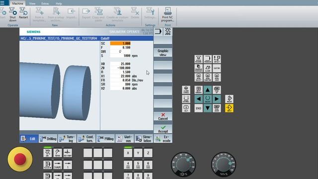 SinuTrain For SINUMERIK Operate   DEMO Lathe 840D Bubut Shopturn
