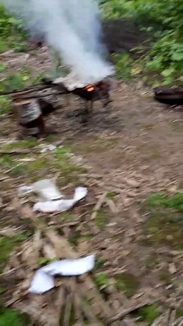 Разжег мангал в лесу под дождем для жарки шашлыка смотреть онлайн