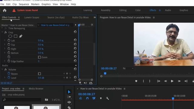How To CROP Video In Adobe Premiere Pro | How To Crop Video In Premiere Pro 2022 2021 2020 2019 201