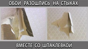 Почему обои разошлись на стыках вместе со шпаклевкой