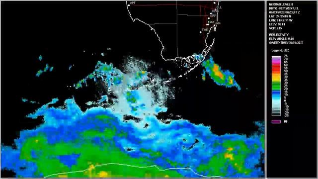 2022 PTC#1/Alex - Key West, FL WSR-88D Radar Animation (HD 1280x720) смотреть онлайн