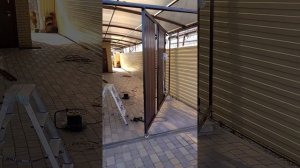 откатные ворота под 90 градусов
