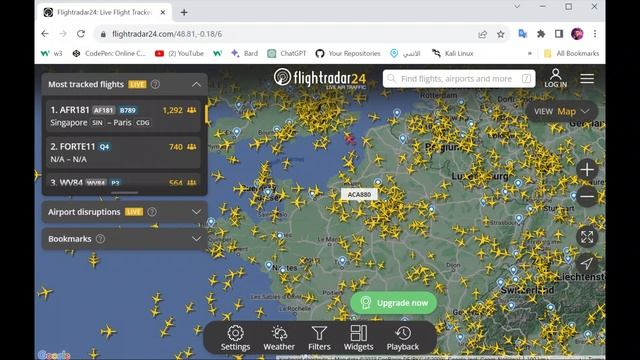 Flight Radar 24  Web Radar