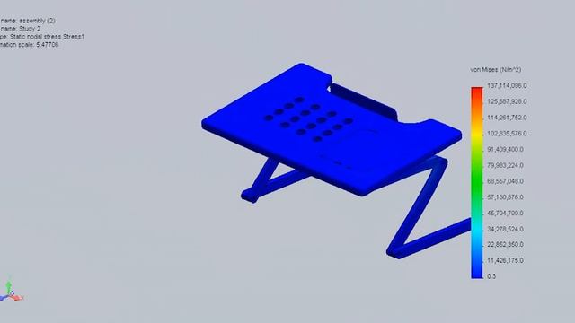 Andreas Product: design, animation and simulation of laptop table with solidworks 2013. смотреть онлайн