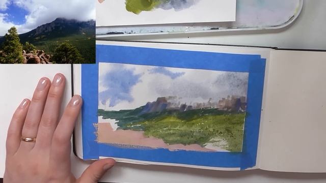 Gouache landscape painting TIPS for BEGINNERS ✶ Autumn Colorado Mountains смотреть онлайн