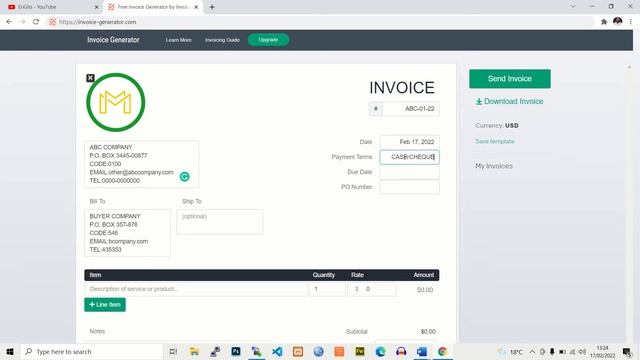 How To Generate Invoice Online - Free Invoice Template Invoice Generator