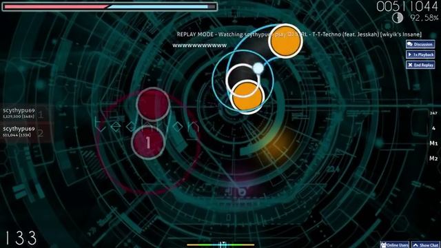 T-t-techno osu! song смотреть онлайн