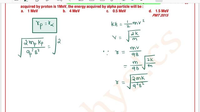 A proton and an alpha particle both enter a region of uniform magnetic field B, moving at right смотреть онлайн