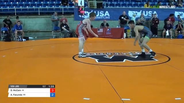 Junior FS 126 Round Of 64 - Duncan McCain (IA) Vs. Augustine Facundo (MI)