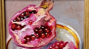 Рисуем гранат маслом