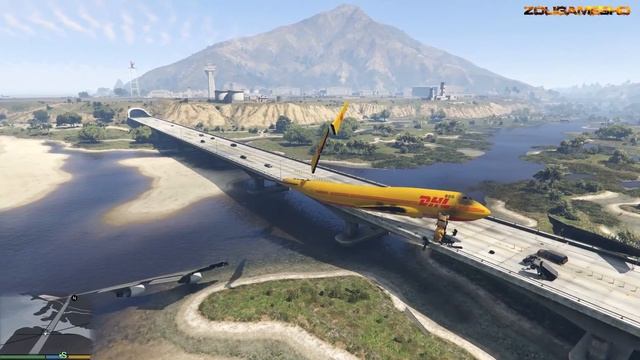 GTA V: Boeing 747-400 Freighter Plane Best Extreme Crash Compilation