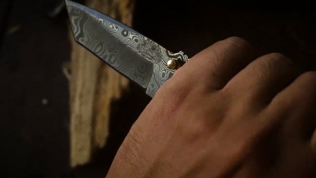 BLACK MAMBA KNIVES Bmk-427 Beetle Damascus Pocket Knife Damascus Hunting Knife Hand Made Word Class смотреть онлайн