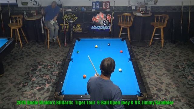 2016 Tiger Tour Winter 9 Ball Open Joey K vs Jimmy Sandaler смотреть онлайн