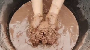 New video 100% Satisfaction red sand cement dry+ water 💦 crumbling |satisfying asmr| ||ASMR|