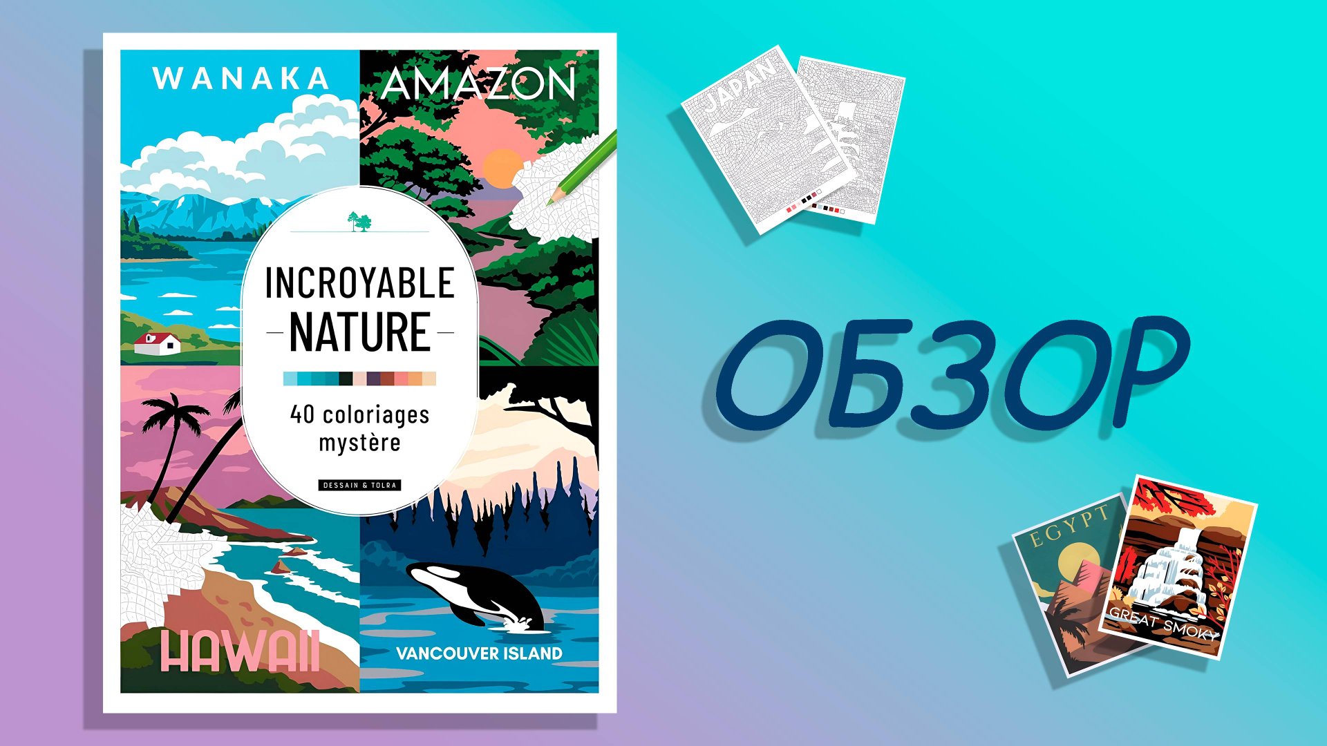 Обзор Incroyable Nature 40 coloriages mystere Dessain et Tolra смотреть онлайн