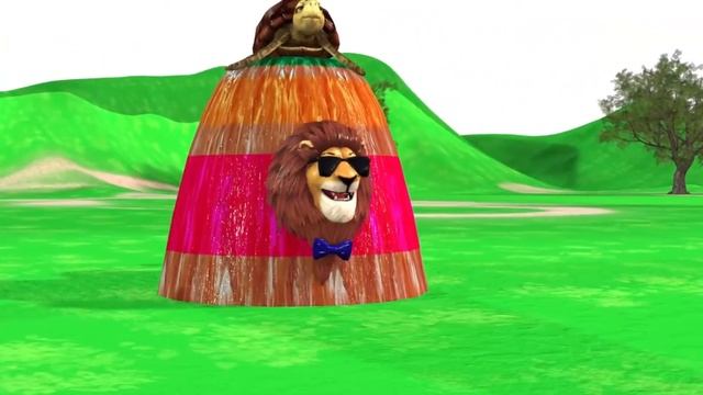 Long Slide Game With Elephant Gorilla Buffalo Hippopotamus Tiger 3d AnimalGame Funny 3d Animals смотреть онлайн