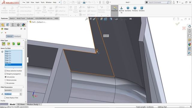 SolidWorks Mold Tutorial Core and Cavity of Stool