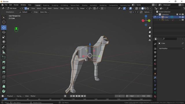 Blender 3.1 - Low poly Dog modelling Time lapse смотреть онлайн
