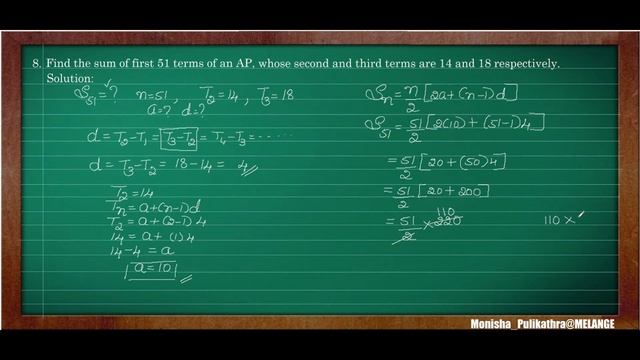 ARITHMETIC PROGRESSION EX 1.3(Q4 to Q11) смотреть онлайн