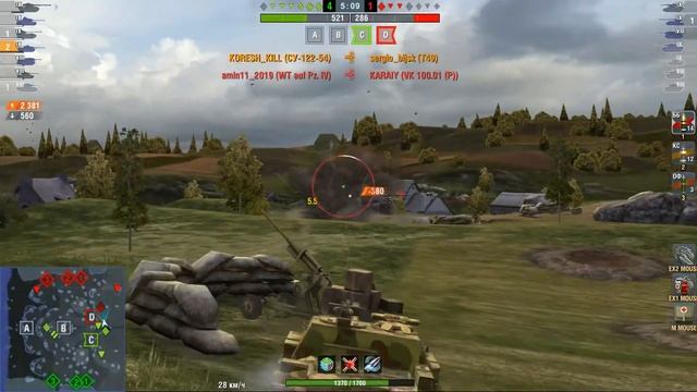 World Of Tanks Blitz. СУ-122-54. Мастер, ВОИН. смотреть онлайн