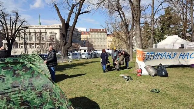 PROTEST KAMPOVANJE ISPRED PREDSEDNIŠTVA UNS 14.2.2022 смотреть онлайн