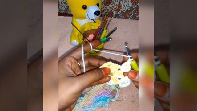 Simple crochet Hexagon for beginners in Tamil смотреть онлайн