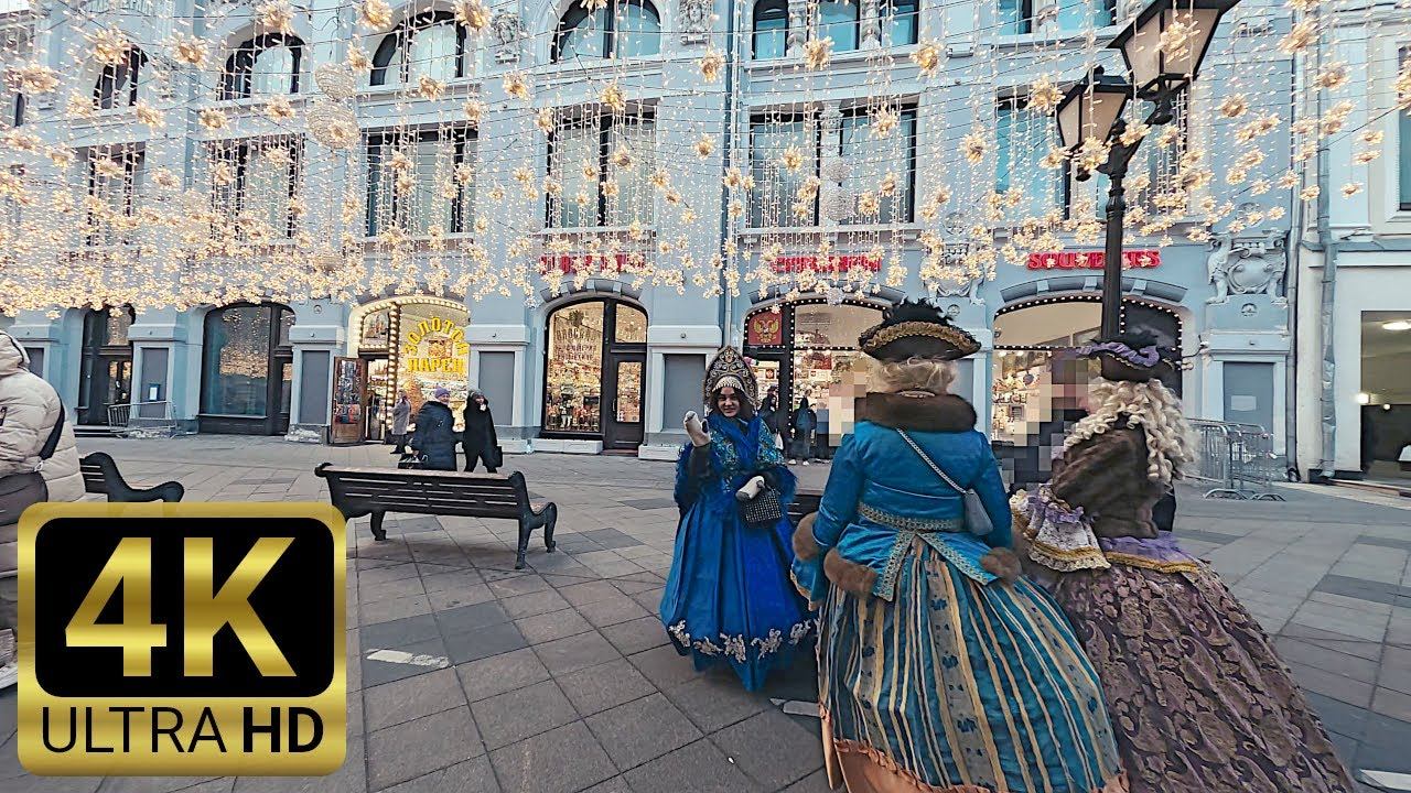 Walking Tour 4K | Nikolskaya, Teatralnaya, Moscow, Russia