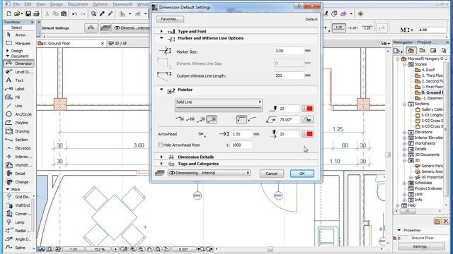 Pointer for Dimension Texts in ARCHICAD смотреть онлайн