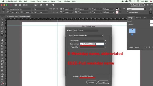 Indesign for diary dates setting смотреть онлайн
