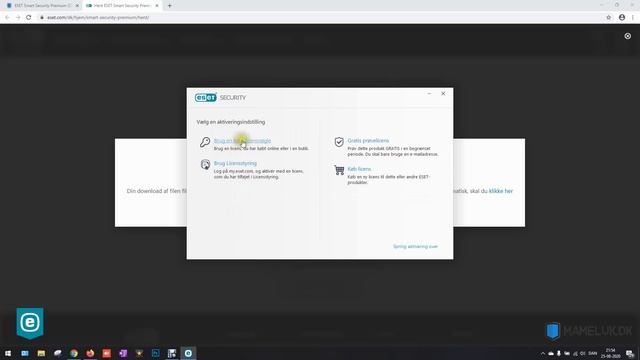 Installation og aktivering af ESET Smart Security Premium 2020 til Windows смотреть онлайн
