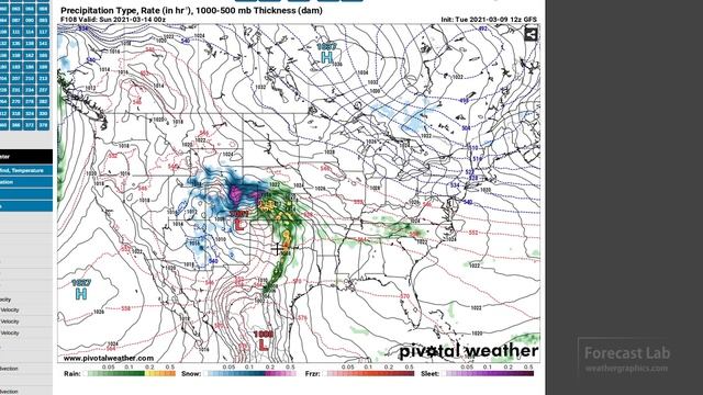 Tue 3/9/21 - National weather forecast / Spring system #2 / Upper air & frontal waves смотреть онлайн