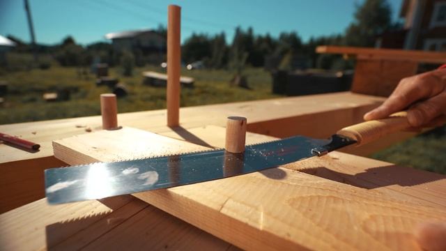 Изготовление и монтаж фермы в технике #timberframe смотреть онлайн