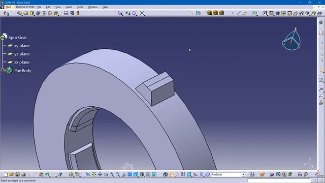 Design of Spur Gear in CATIA V5 смотреть онлайн