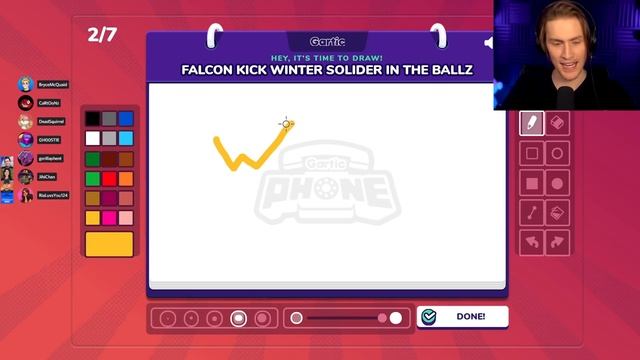 Jihi's NEW Drawing Game Made Us CRY LAUGHING! 😂 | Gartic Phone (ft. Cartoonz, My Wife, & More) смотреть онлайн